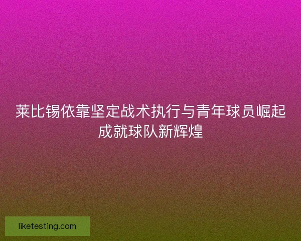 莱比锡依靠坚定战术执行与青年球员崛起成就球队新辉煌